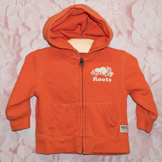 Orange Roots Zip Hoodie Size 6-12m