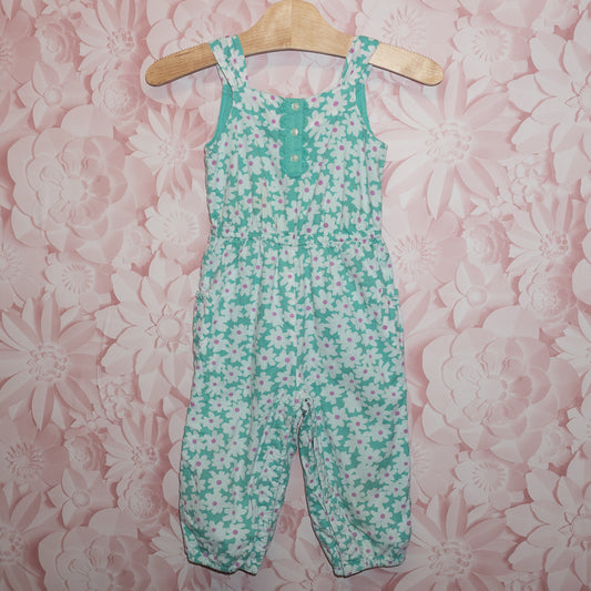 Turquoise Daisy Romper Size 18-24m