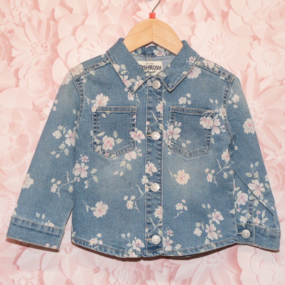 Floral Denim Jacket Size 3T