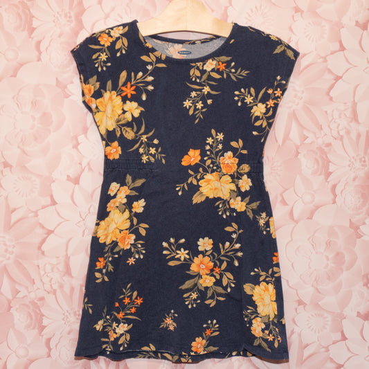 Blue Floral Dress Size 6-7