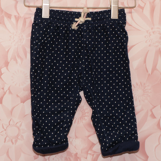 Dotted Corduroy Pants Size 4-6m