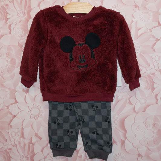 NWT Fuzzy Mickey Mouse Set Size 12-18m