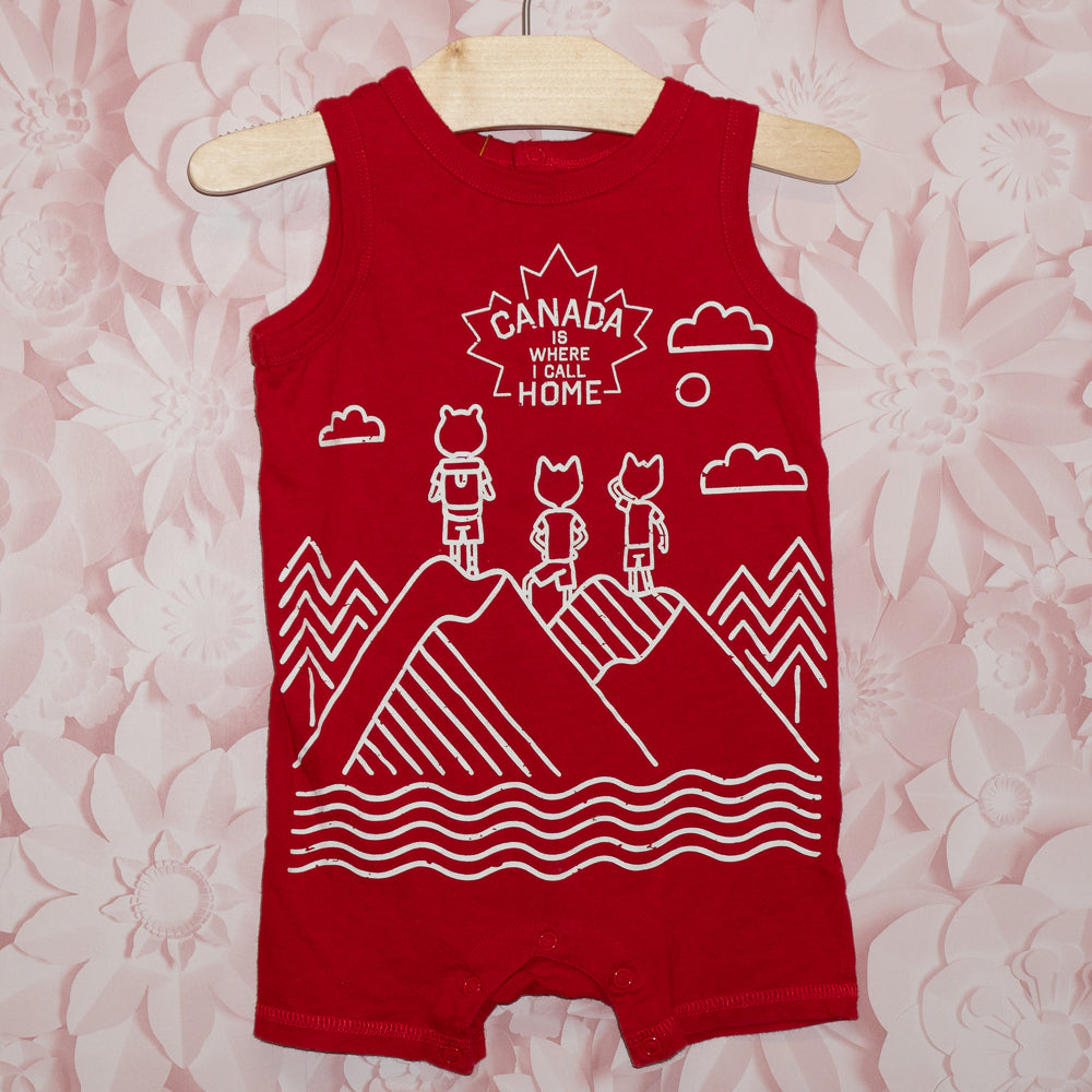 Canada Shortie Romper Size 12-18m