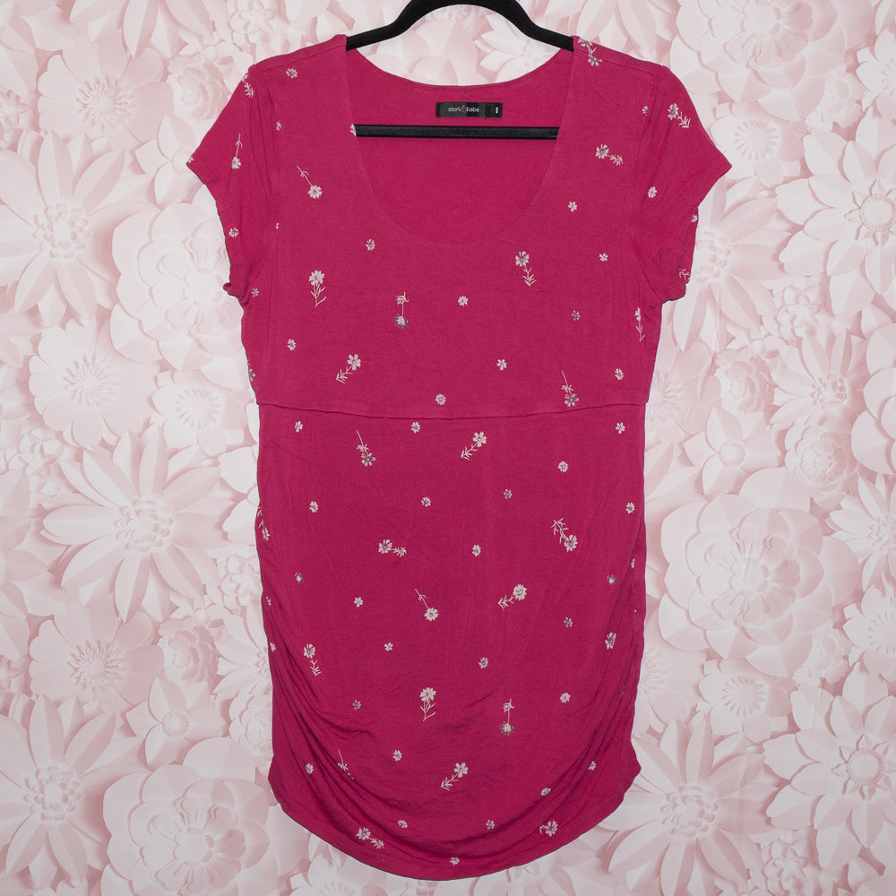 Pink Maternity/Nursing Top Size M