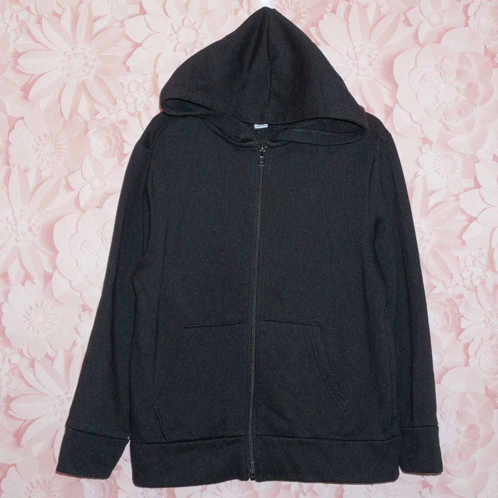 Black Zip Hoodie Size 10-12