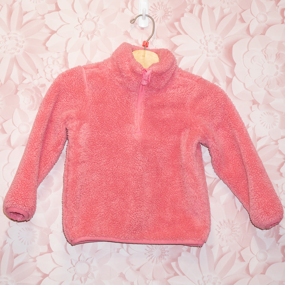 Fuzzy Zip Neck Sweater Size 2-3