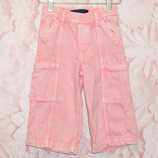 Wide-Leg Pink Jeans Size 2