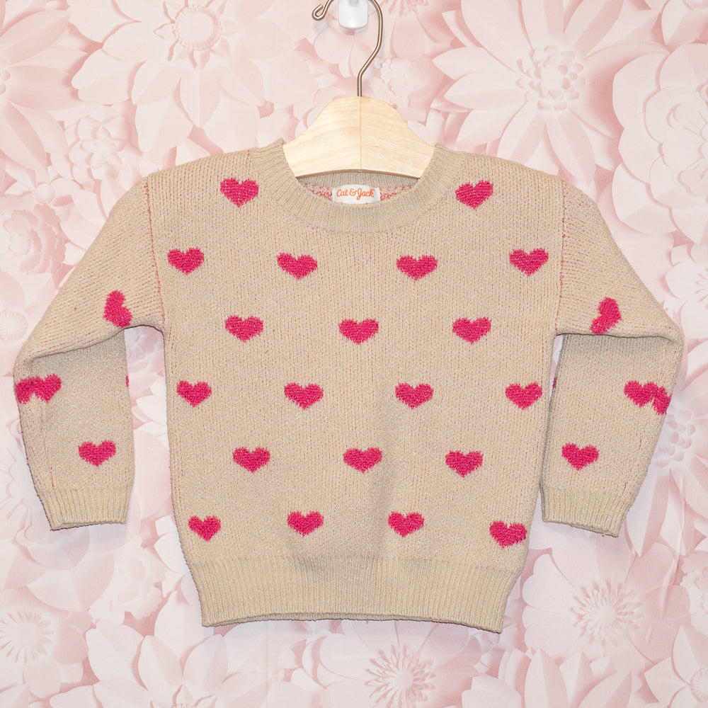 Heart Knit Sweater Size 2T
