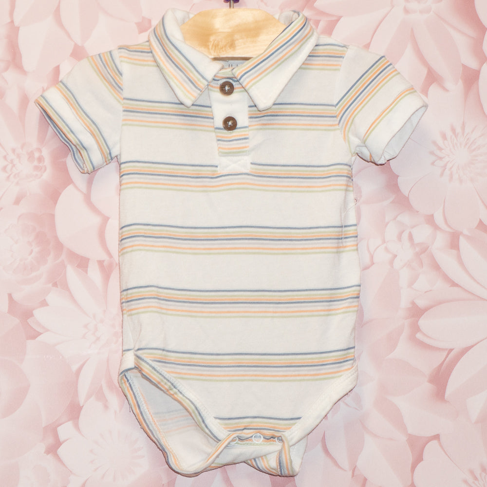Striped Bamboo Onesie Size 3-6m
