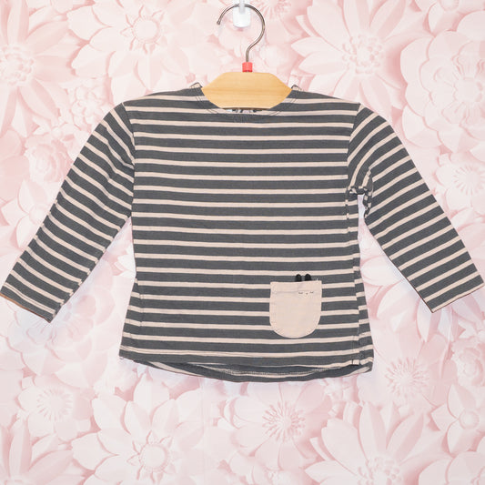 Striped Pocket Tee Size 2-3