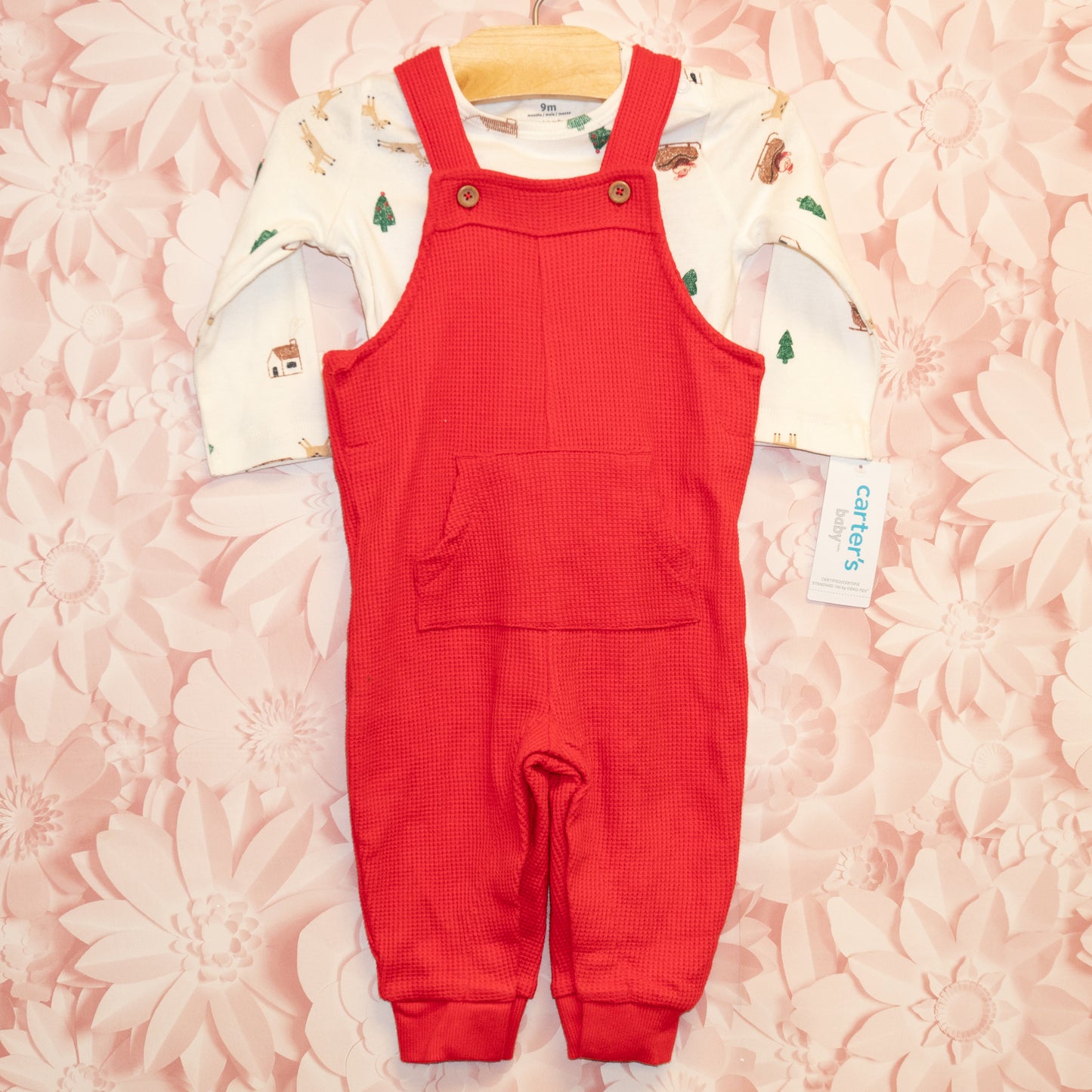 Christmas Overalls Set Size 9m