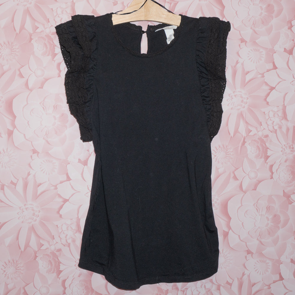 Lace Sleeve Tee Size S
