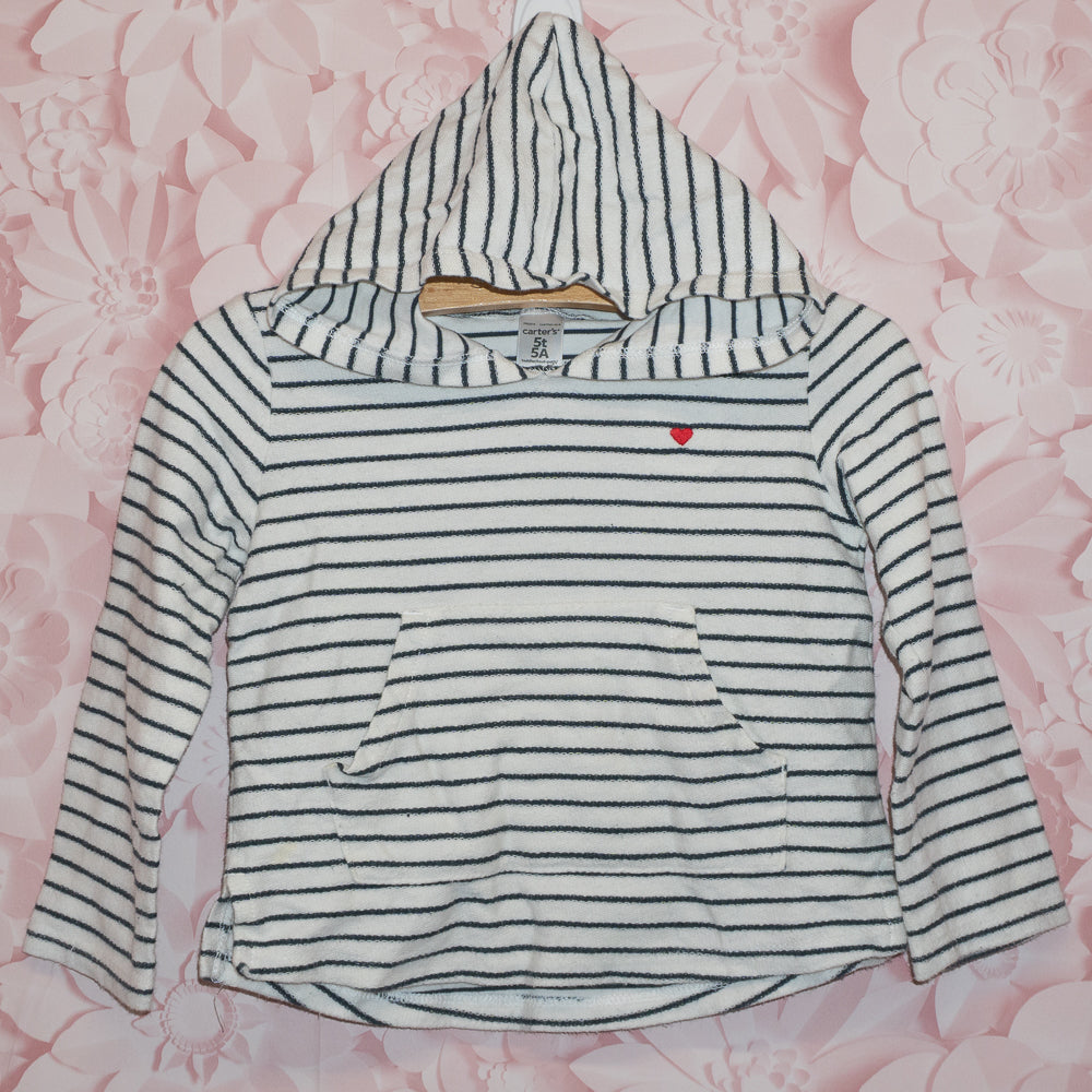 Lightweight Striped Hoodie Size 5T