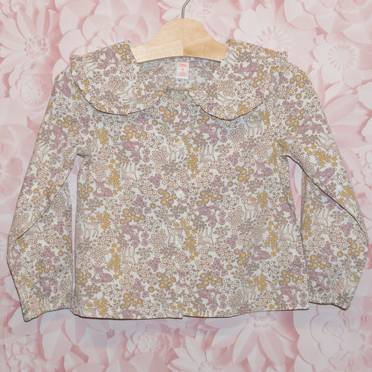 Collared Deer Blouse Size 5