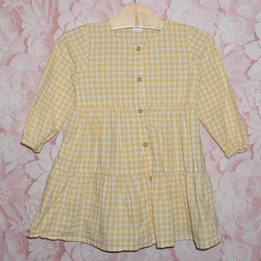 Yellow Gingham Dress Size 3T