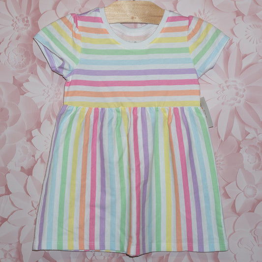 NWT Pastel Rainbow Dress Size 18m