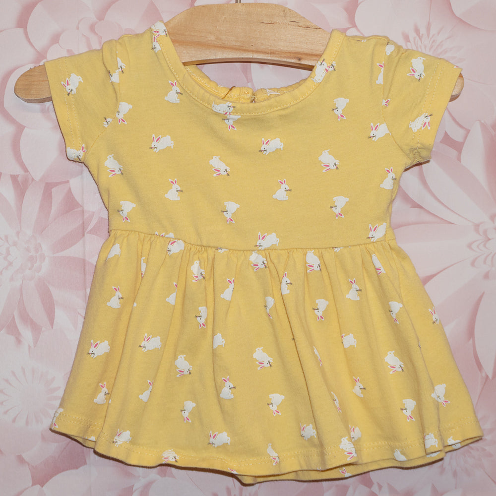 Yellow Bunny Dress Size 0-3m