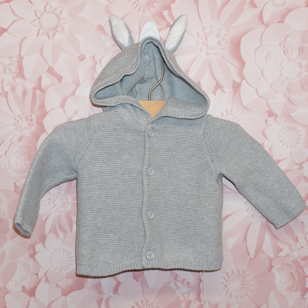 Knit Bunny Ear Hoodie Size 6m