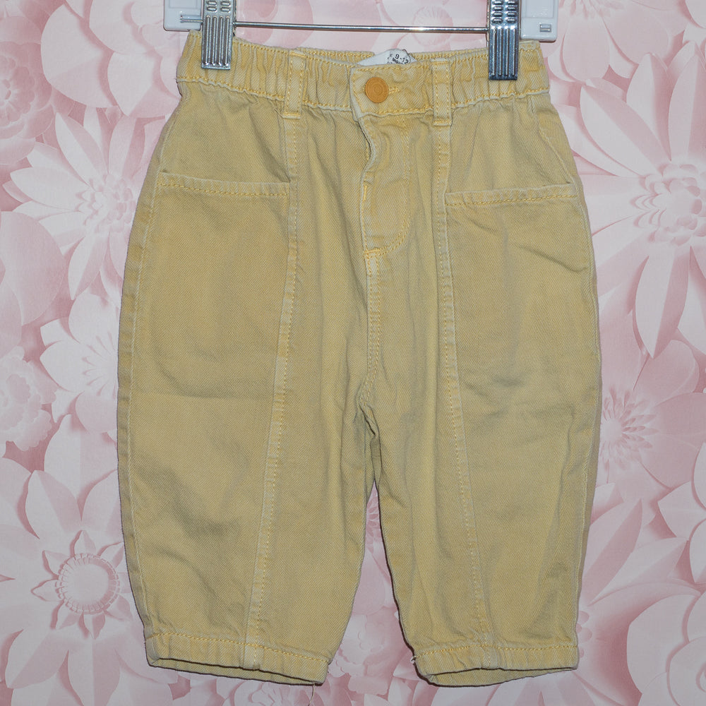 Yellow Denim Jeans Size 9-12m
