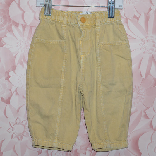 Yellow Denim Jeans Size 9-12m