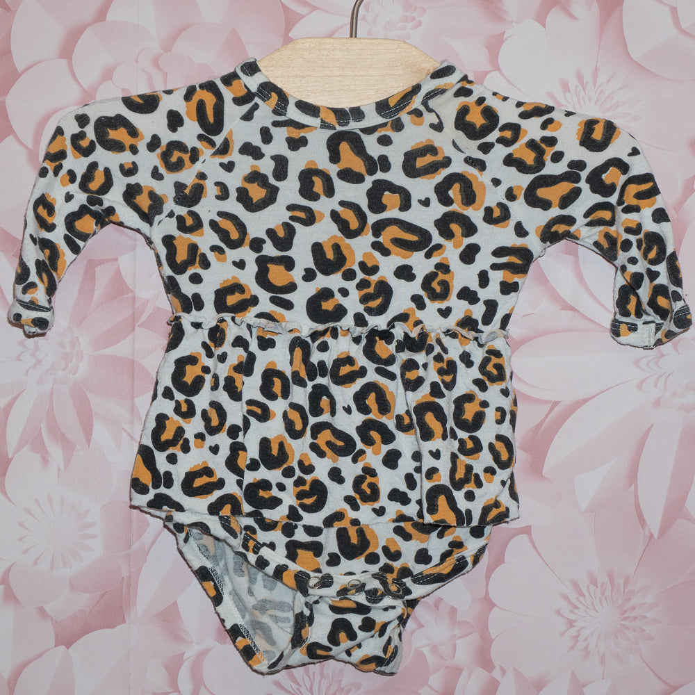Leopard Print Onesie Dress Size 0-3m