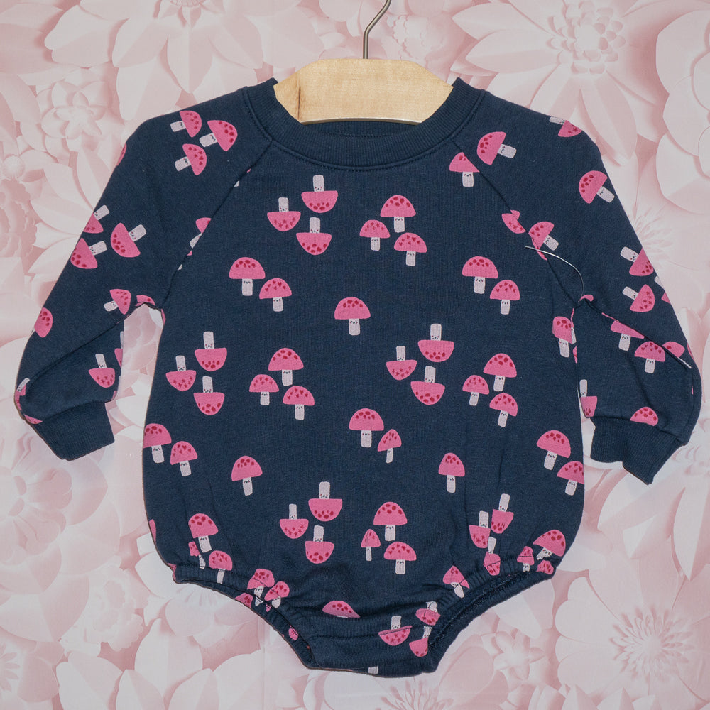 Mushroom Sweatshirt Onesie Size 6-12m
