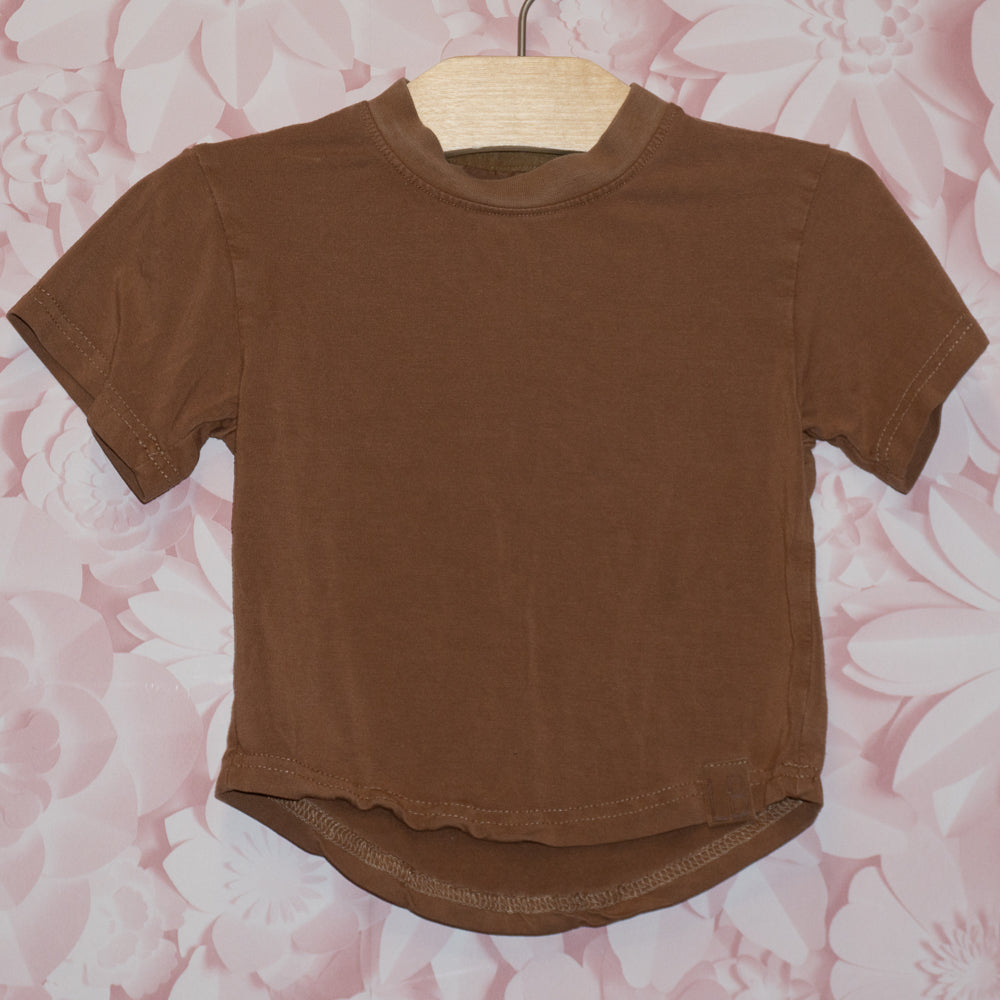 Brown Bamboo Tee Size 6-12m