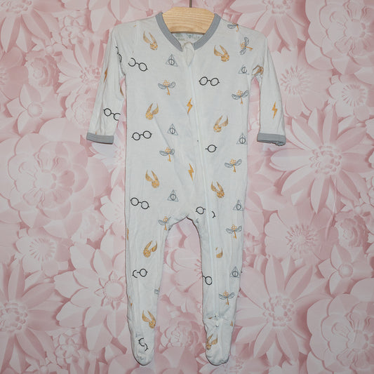 White Harry Potter Bamboo Sleeper Size 6-12m