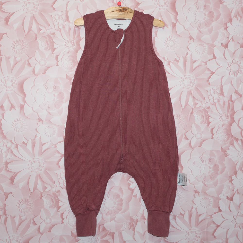 Red Ribbed Footed 1.0 TOG Sleep Sack Size 12-24m