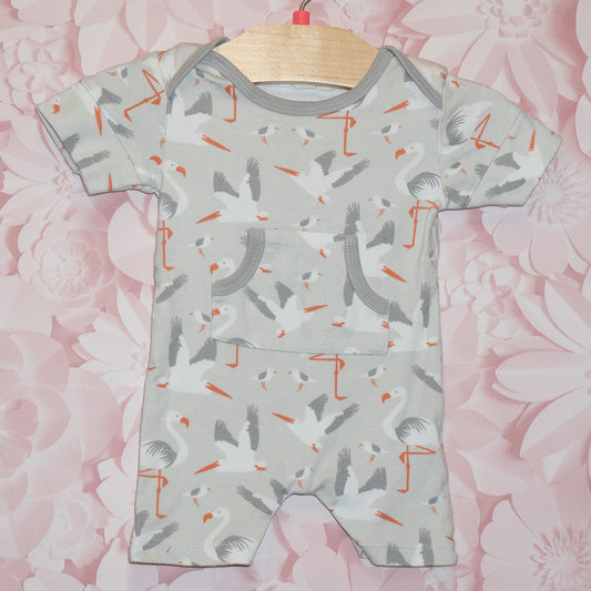 Sea Birds Shortie Romper Size 6-12m