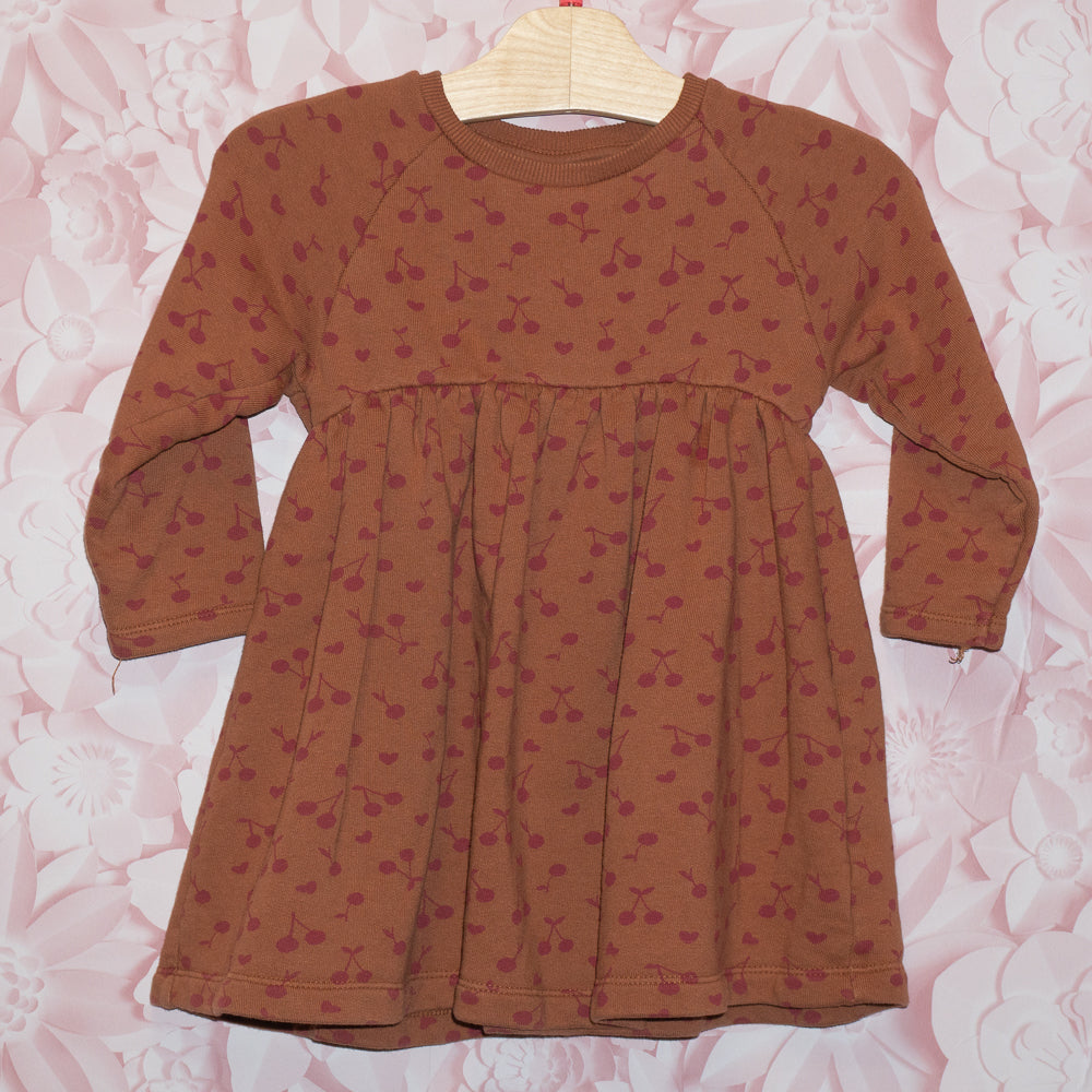 Cherry Sweatshirt Dress Size 2-3