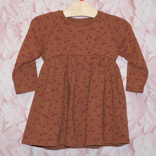 Cherry Sweatshirt Dress Size 2-3