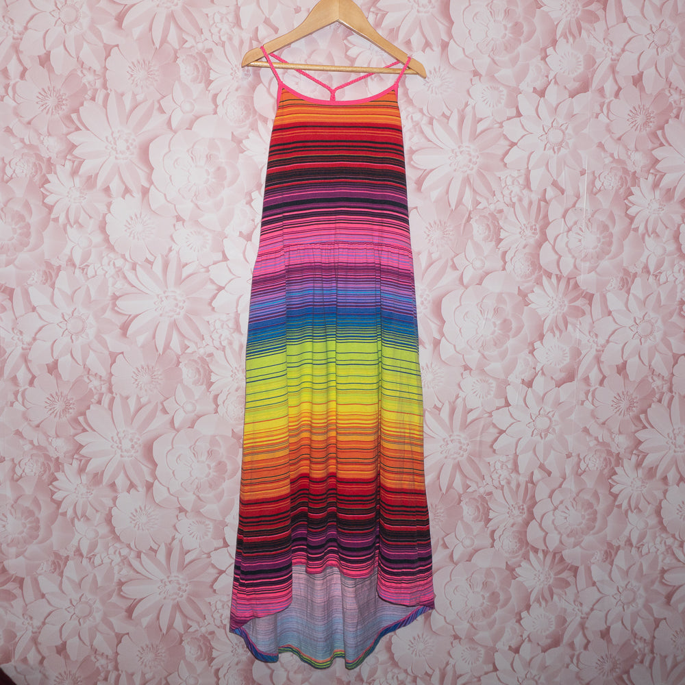 Rainbow Stripe Dress Size 10-12