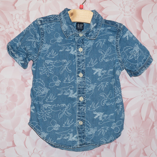 Denim Dino Shirt Size 3