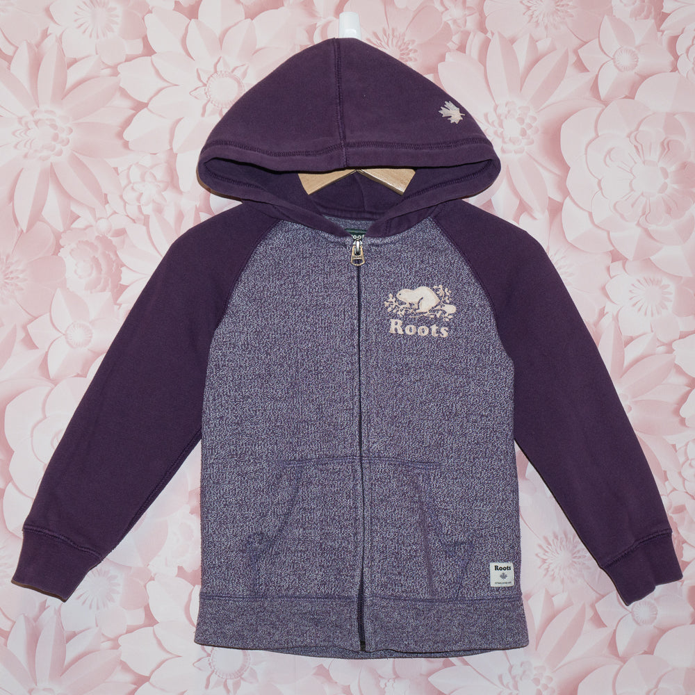 Purple Roots Zip Hoodie Size 5T
