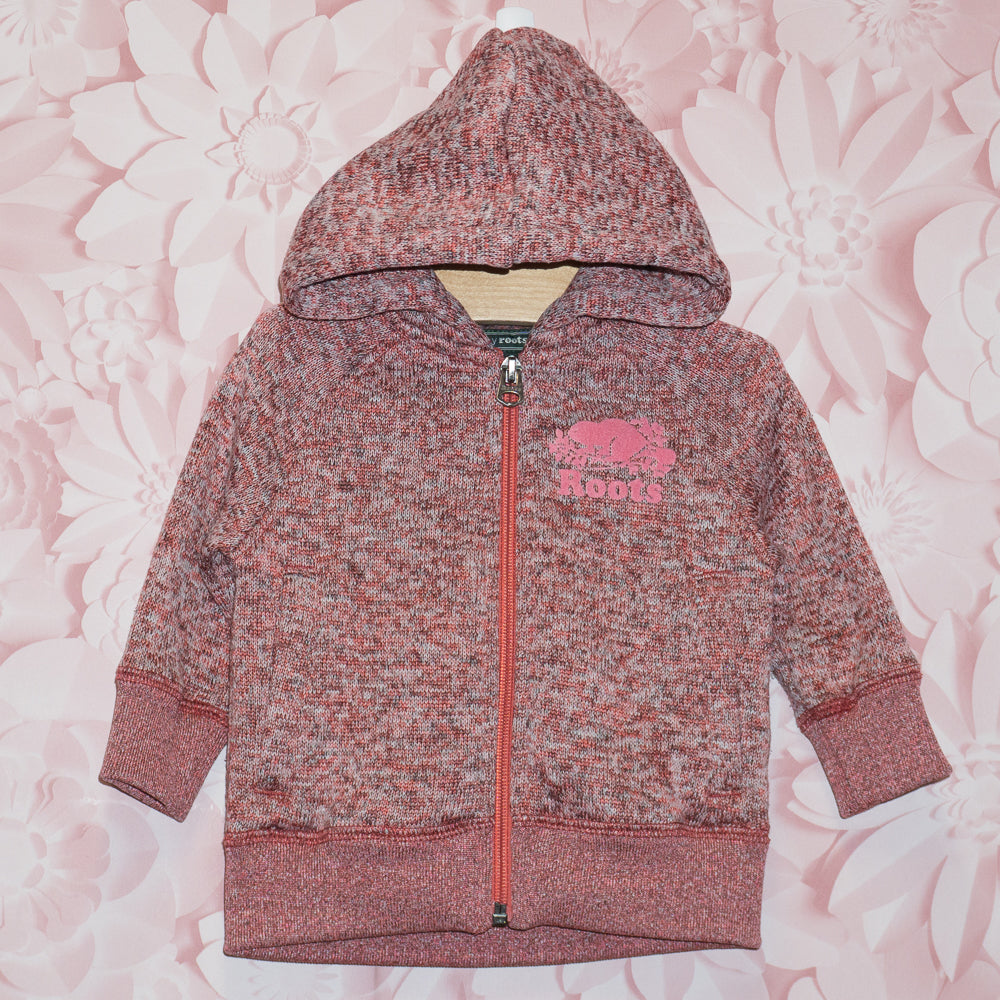 Pink Heather Zip Hoodie Size 3-6m