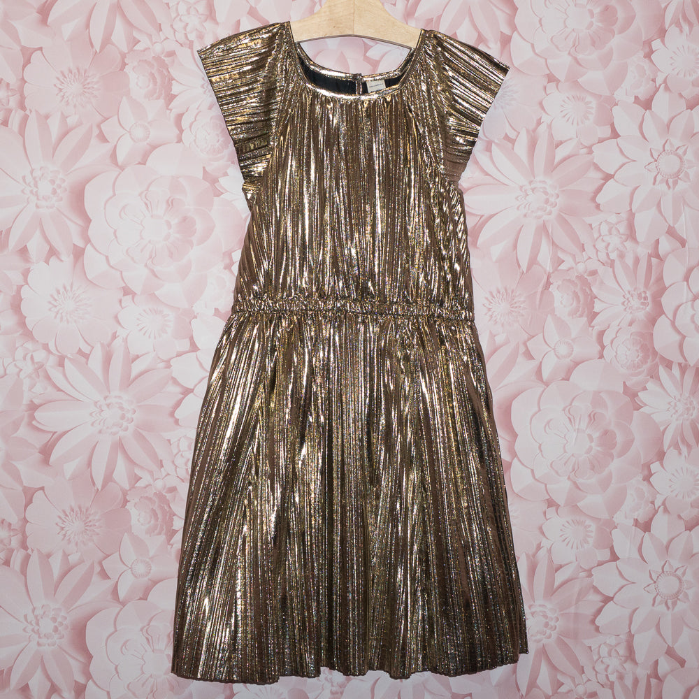 Gold Pleat Dress Size 10
