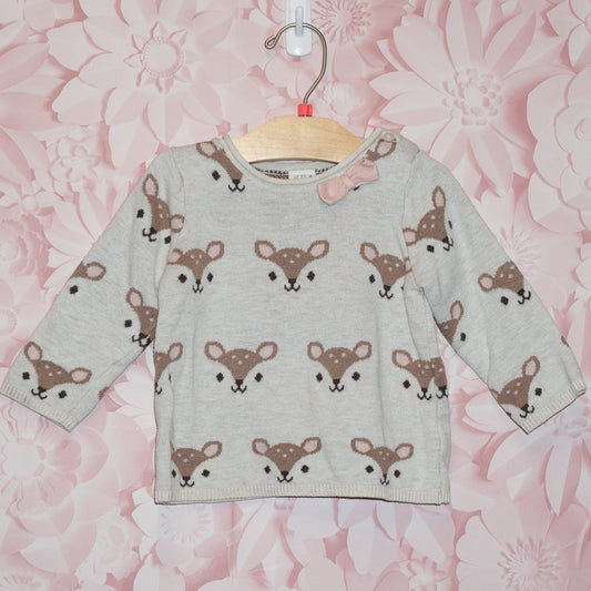 Deer Sweater Size 6-9m
