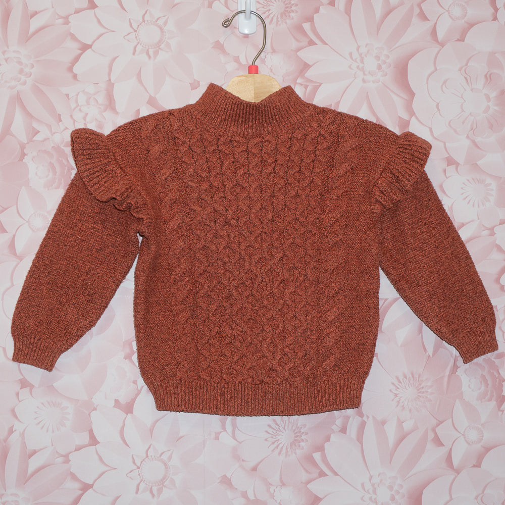Ruffled Cable Sweater Size 3T