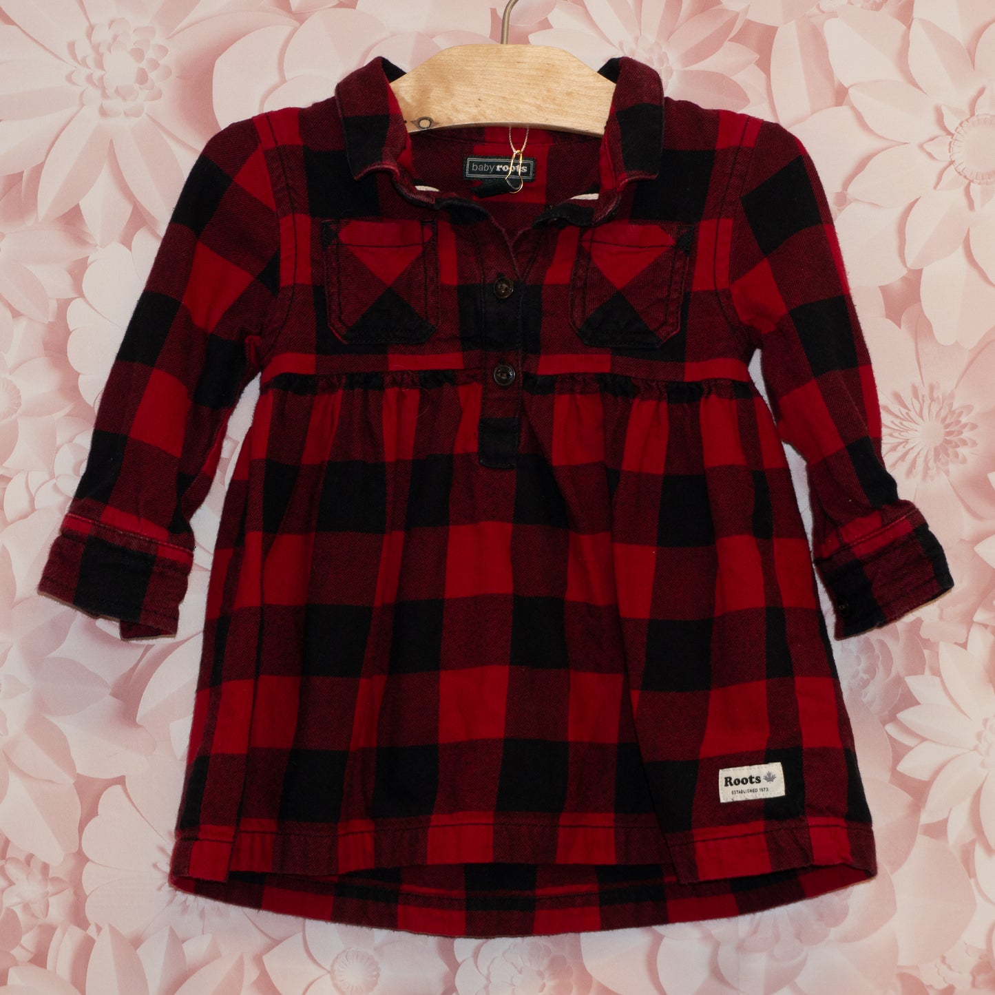 Roots Plaid Dress Size 6-12m