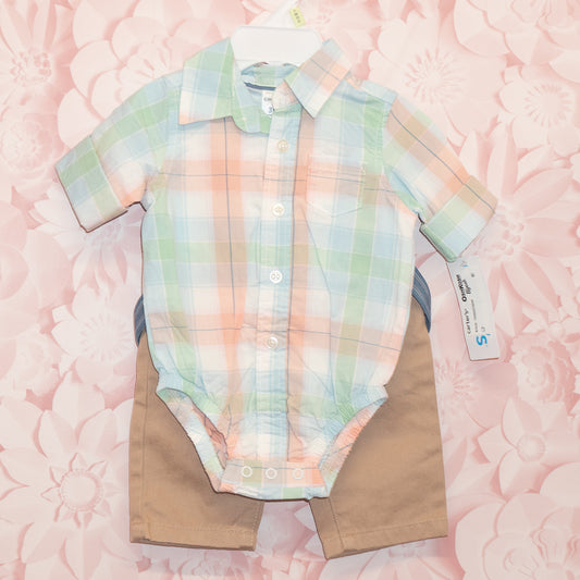 NWT Plaid Set Size 3m