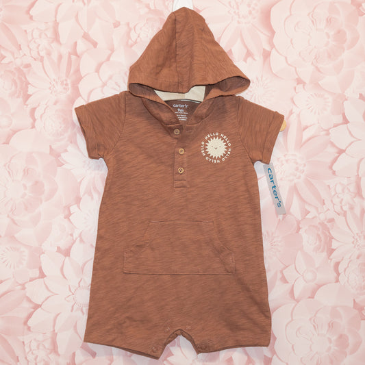 NWT Hello Hooded Romper Size 9m