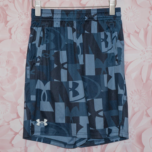 Gray Pattern UA Shorts Size 10-12