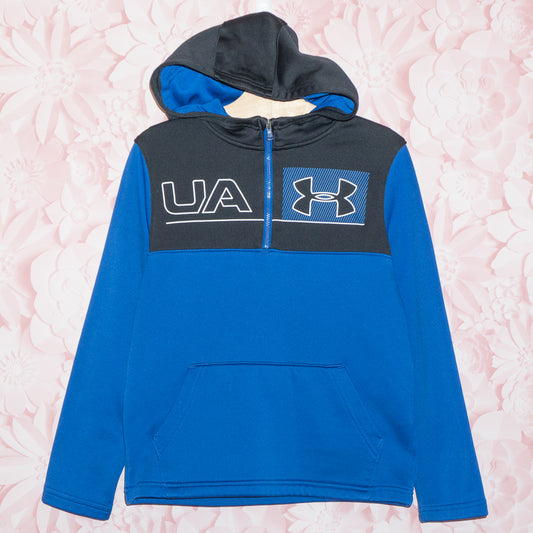 Black/Blue Zip Neck Hoodie Size 10/12