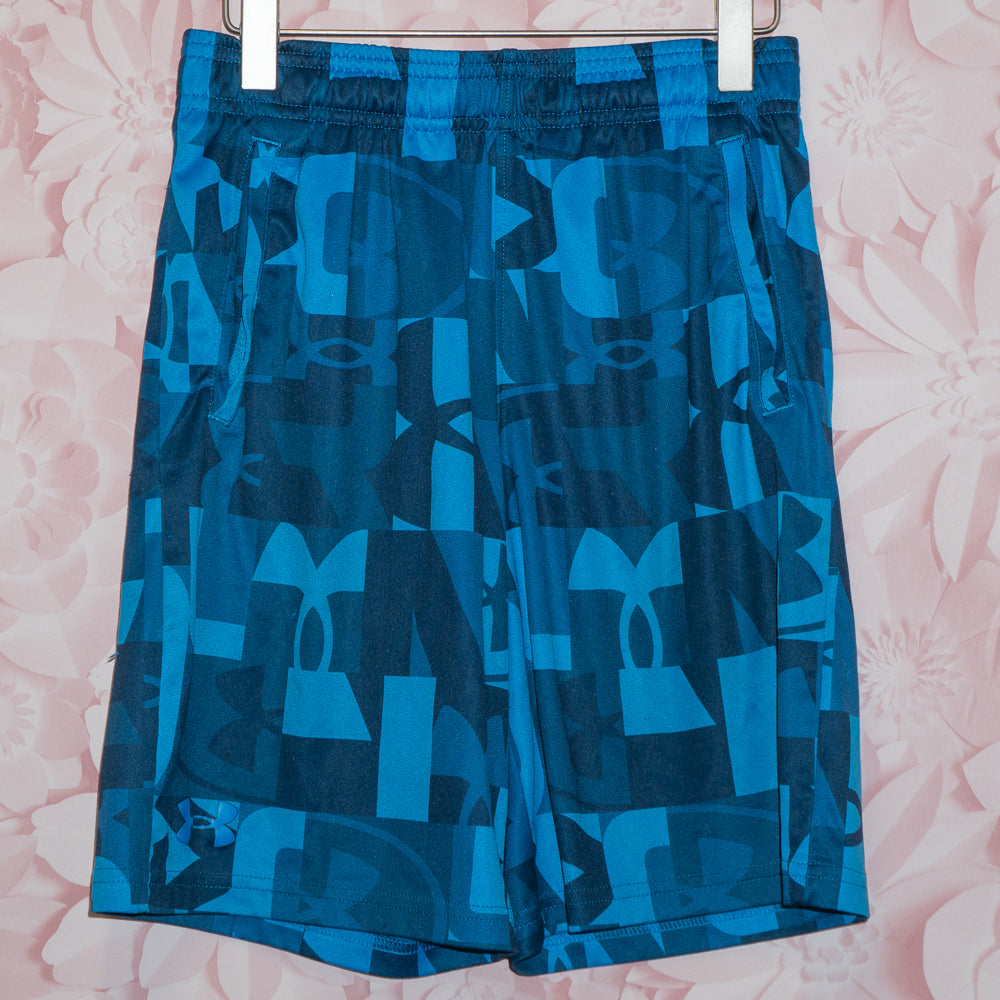 Blue Pattern UA Shorts Size 10-12