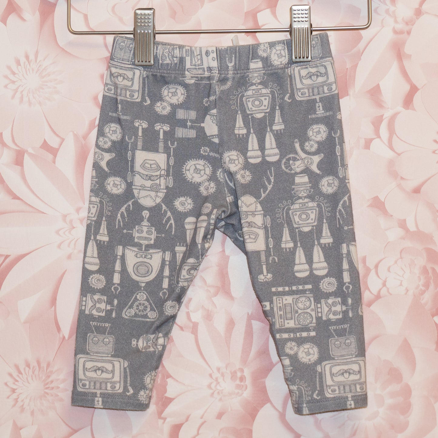 Ollie Jones Robot Leggings Size 6-12m