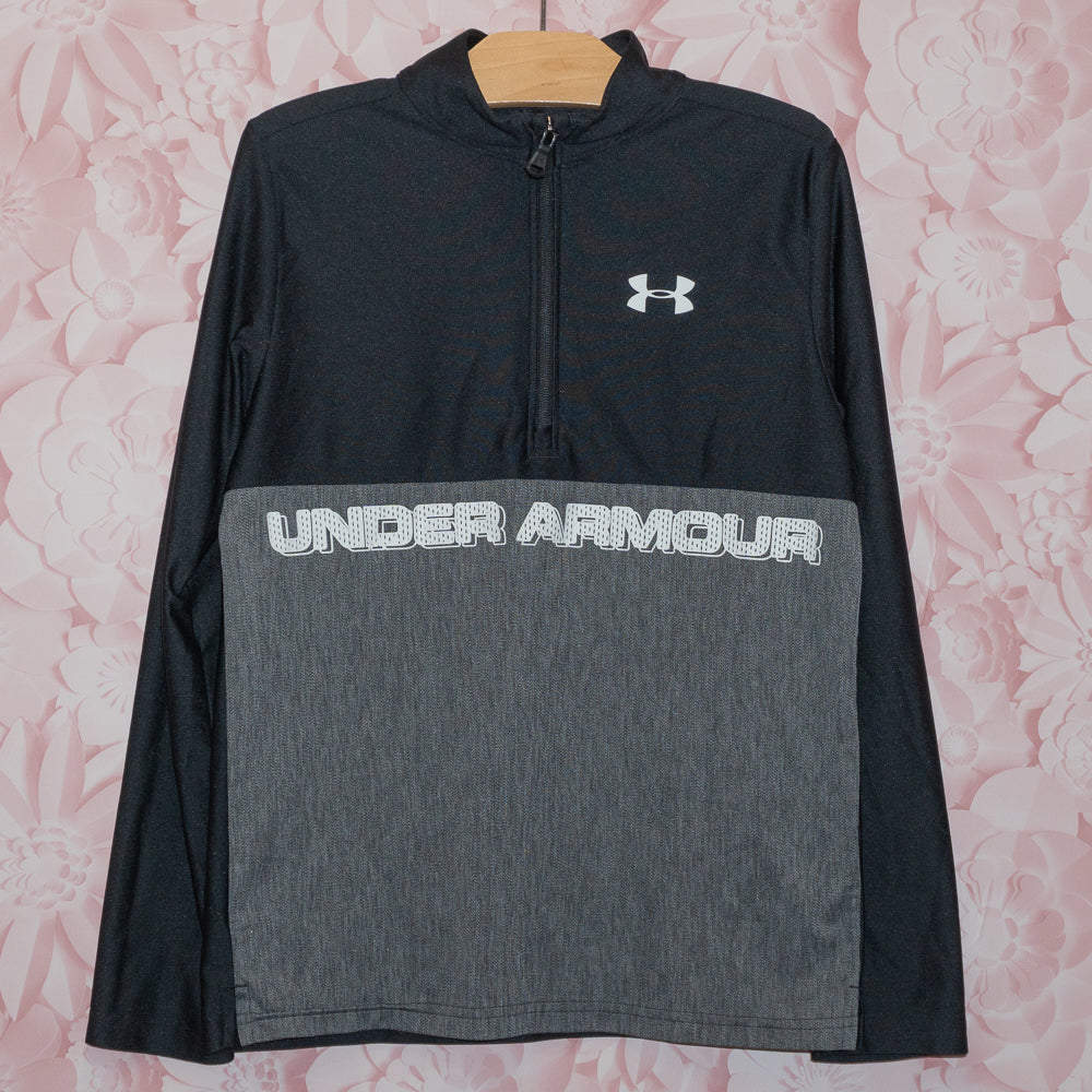 Black/Gray Zip Neck Shirt Size 14/16
