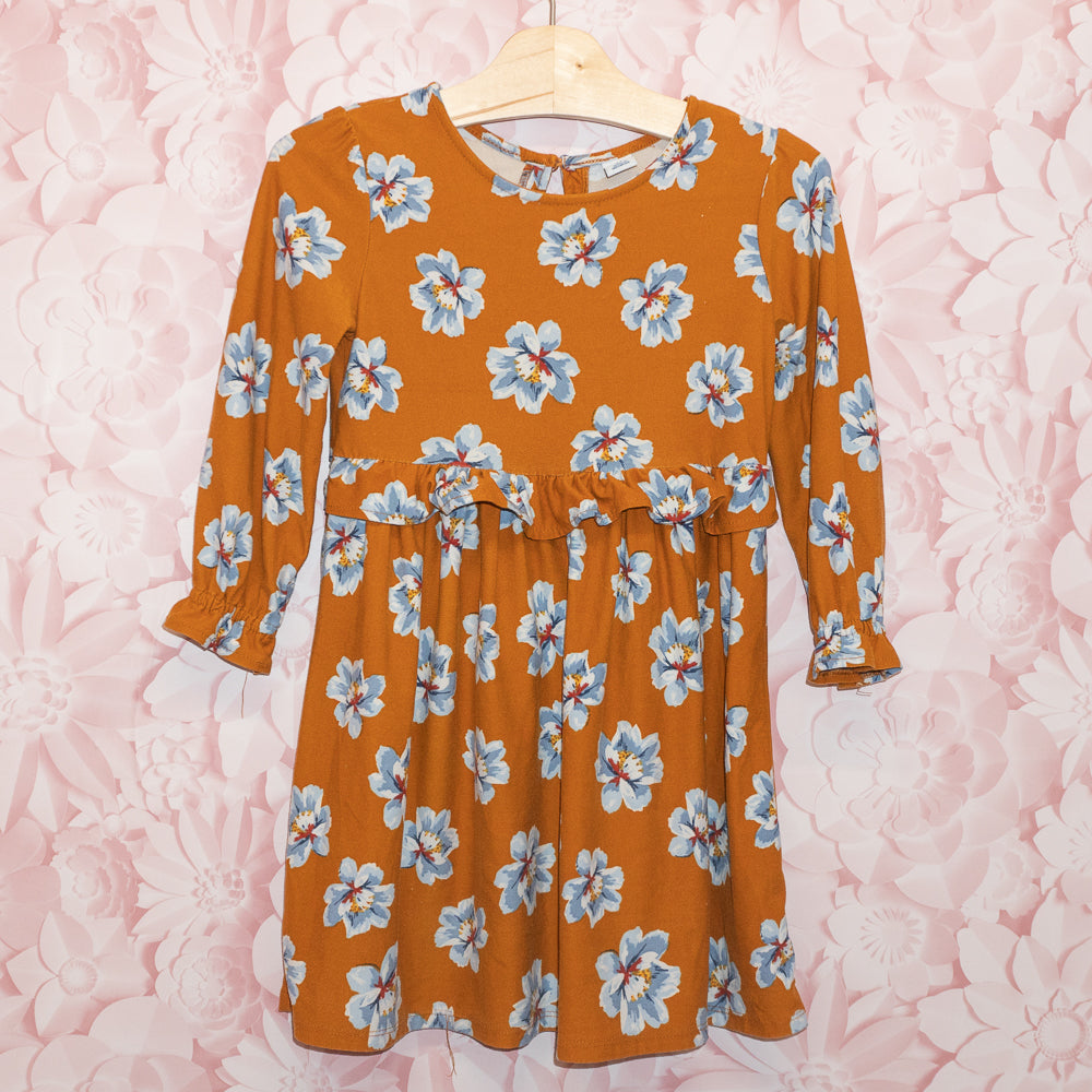 Brown Floral Dress Size 5T