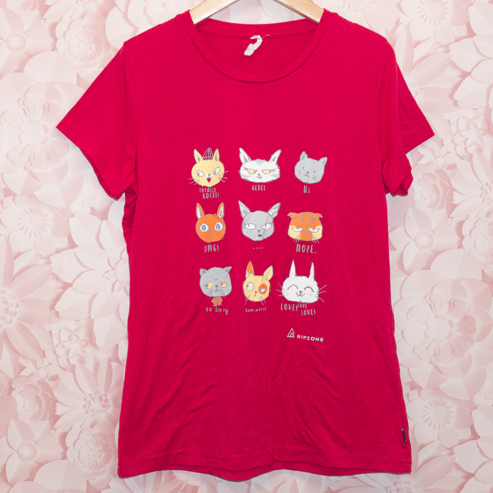 Cat Expressions Tee Size 12