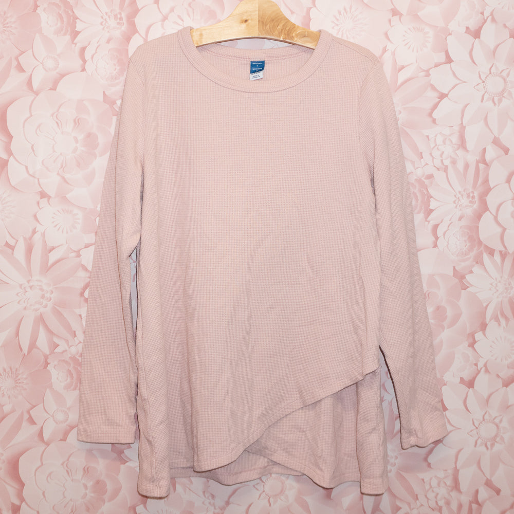 Pink Waffle Maternity/Nursing Top Size S